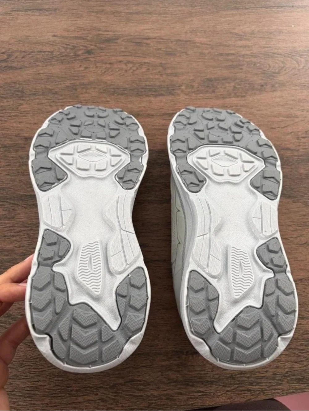 White Athletic Trainer Sneakers with Grey Accents